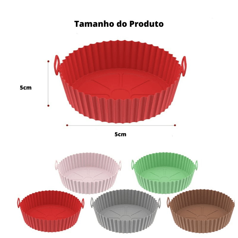 LimpFácil - Forma de Silicone para Air Fryer