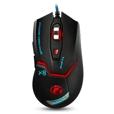 Mouse Gamer Com fio Optico 8 Botões 3600dpi Led Usb - willshop®