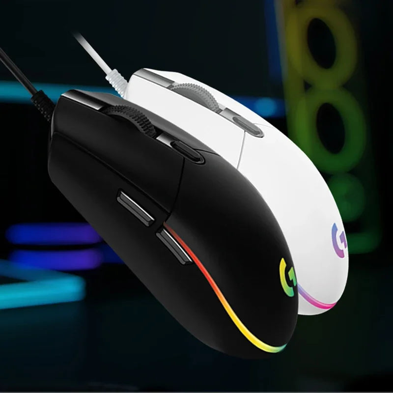 Mouse Logitech G102, 6 botões, 8000 dpi, com fio, RGB, retroiluminado