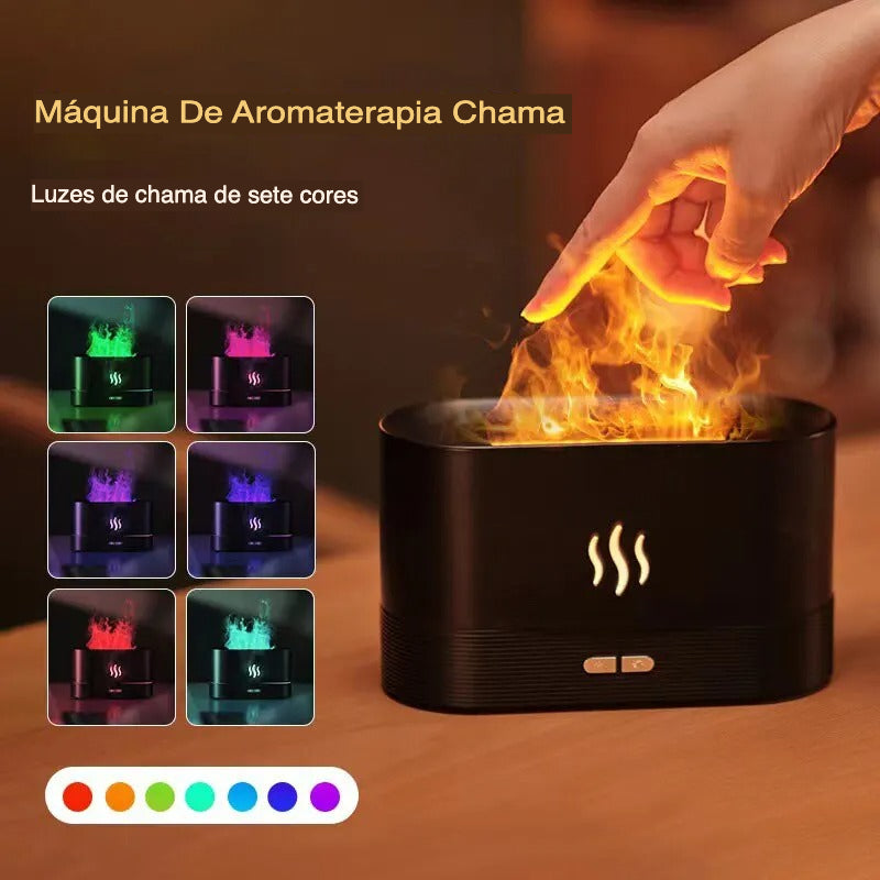 Umificador e Aromatizador de ar com iluminação em chama willshop®