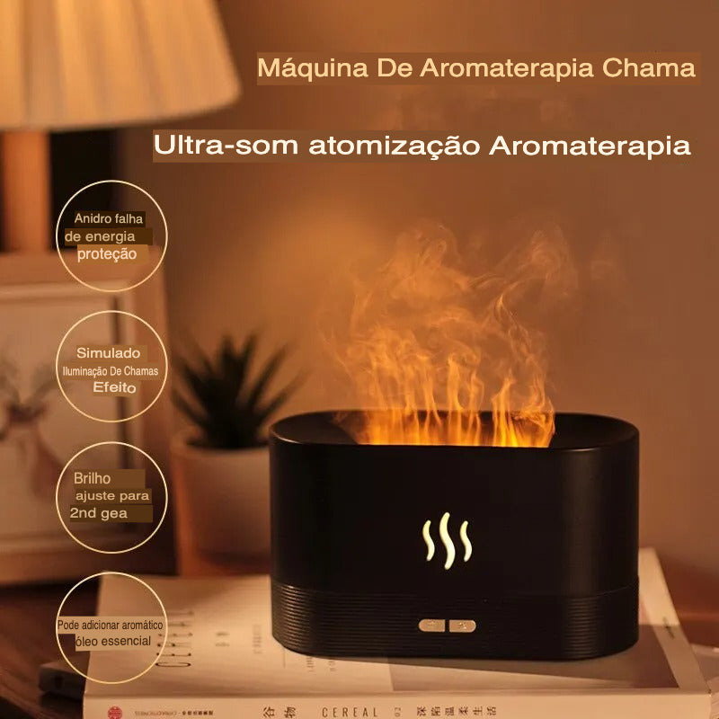 Umificador e Aromatizador de ar com iluminação em chama willshop®