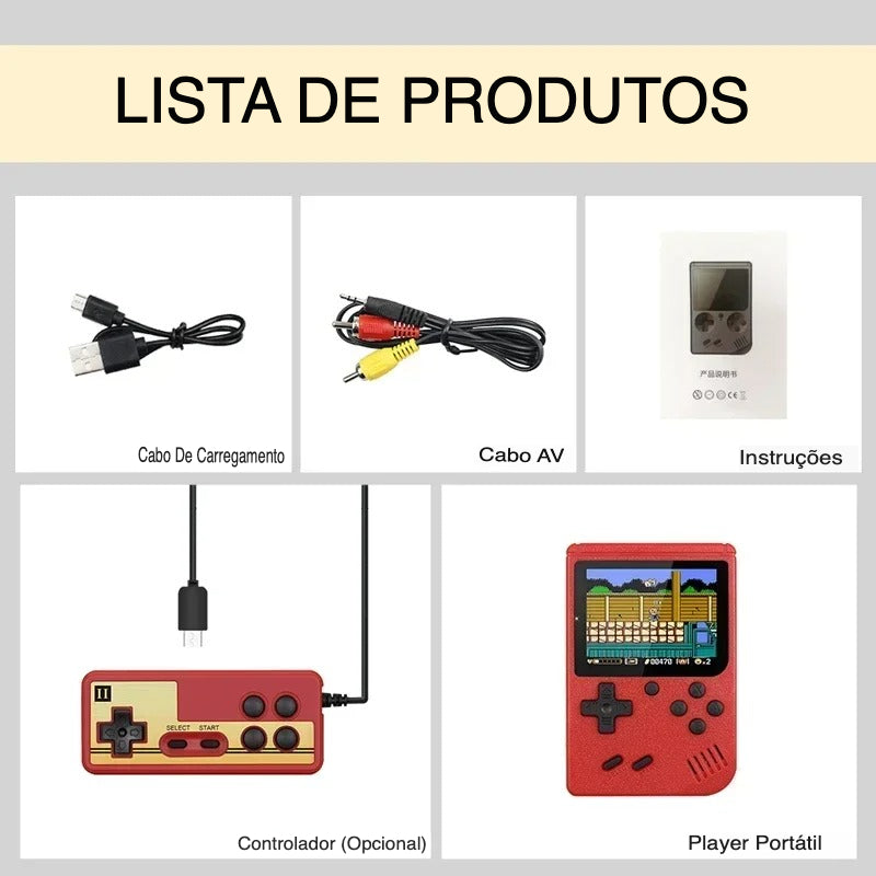 Mine Game Retro Portátil 400 Jogos willshop®