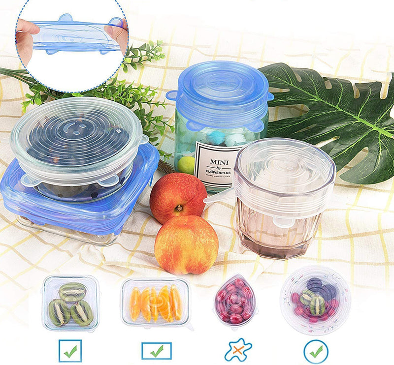 Kit Seis Tampas de Silicone para Alimentos - willshop®