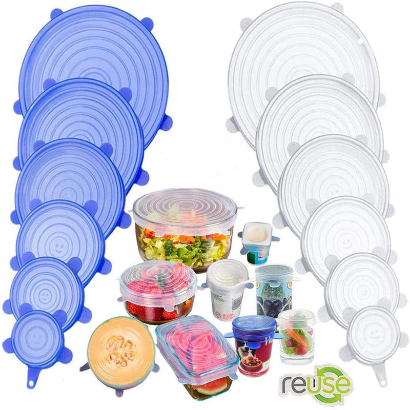 Kit Seis Tampas de Silicone para Alimentos - willshop®